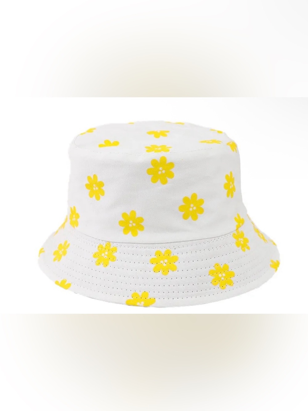 Unisex Casual Flower Wide Eaves Bucket Hat One Size